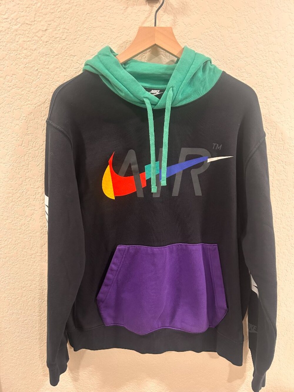 Nike Air Unisex Adults Sweatshirt Game Changer Color Block Retro Streetwear LG